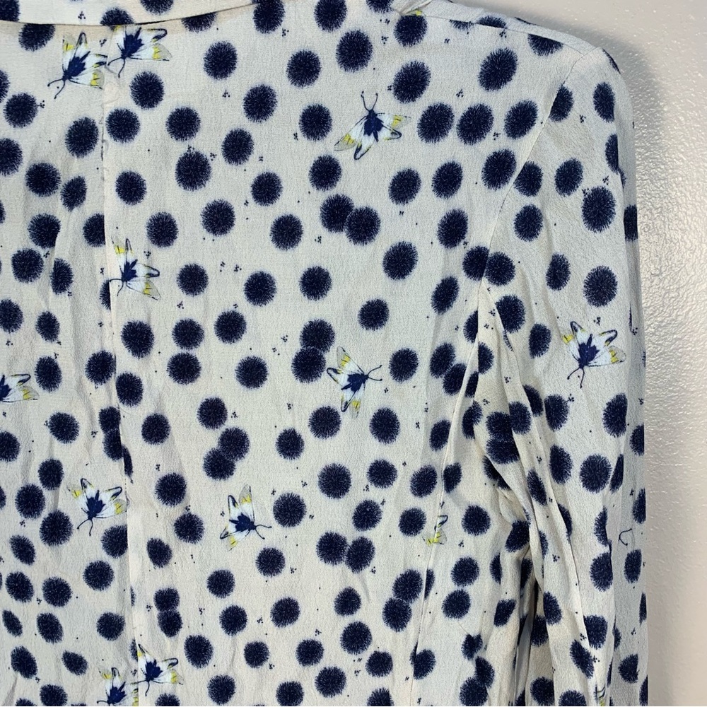 H&M X Anna Glover Lightweight Viscose Bee Dotted Print Blazer Jacket - Picture 8 of 12